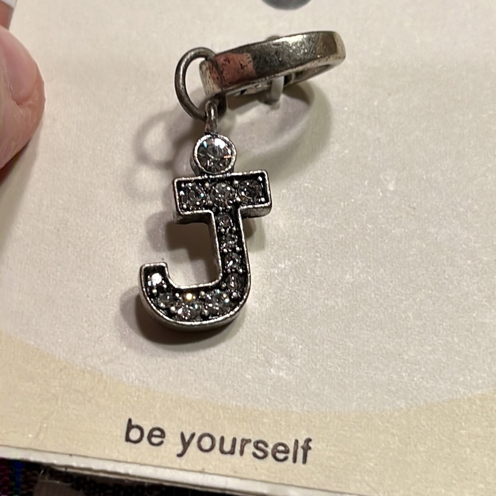 Fossil Charm Letter J (NWT)